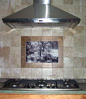 Photo on tiles tile mural kitchen backsplash