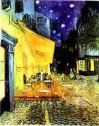 Van Gogh street scene tile mural