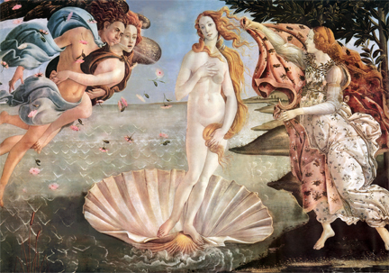 Botticelli Venus tile mural