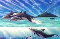 Dolphins Tile mural