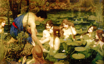 Waterhouse Hylas and the nymphs tile mural