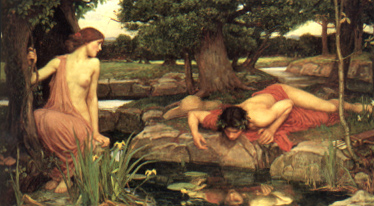 Waterhouse Echo and Narcissus tile mural