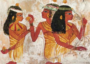 Egyptian lemon Ladies tile mural