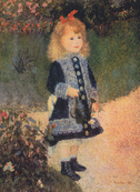 Renoir Girl with watering can tile mural