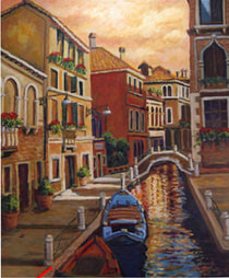 Venice tile mural