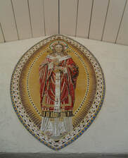 Jesus Mosaic in entryway of Church in California