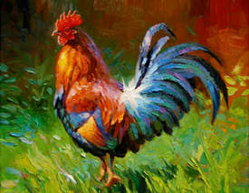 rooster by Mark Keathley  tile mural